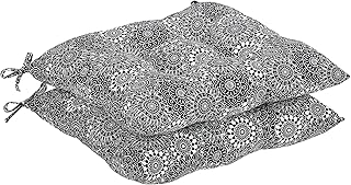 Oreillers de chaise d'extérieur carrés au design décoratif amazonbasics - lot de 2
