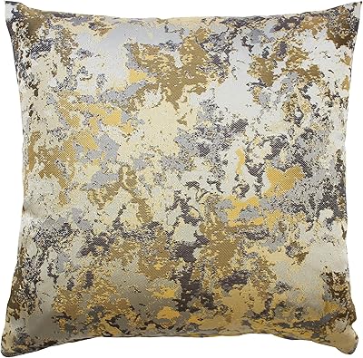 Housse de coussin décorative en jacquard home fashion, doré, taille 50 x 50