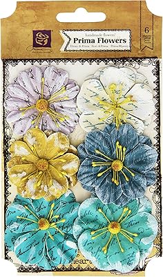 Fleurs en papier labelle prima marketing 1,5" à 2", 6/pkg-océan, multicolore. Commandez malin, vivez mieux avec Diaytar