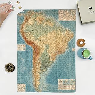 Carte de l'amérique du sud de 1942 | puzzle pour adultes de 1000